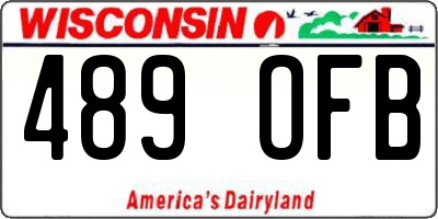WI license plate 489OFB