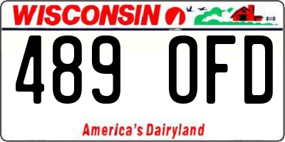 WI license plate 489OFD