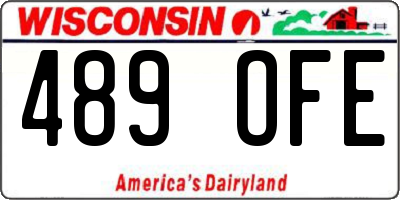 WI license plate 489OFE