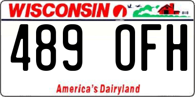 WI license plate 489OFH