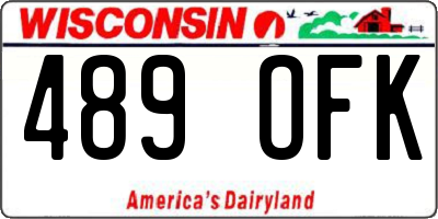 WI license plate 489OFK