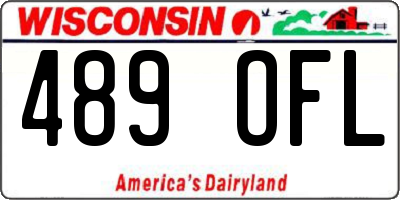 WI license plate 489OFL