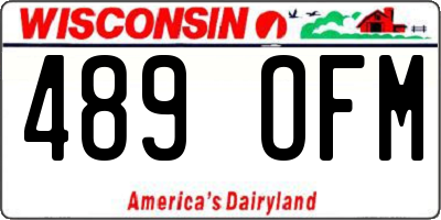 WI license plate 489OFM