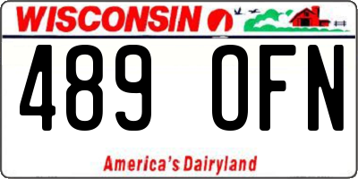 WI license plate 489OFN