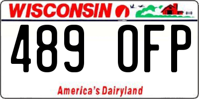 WI license plate 489OFP