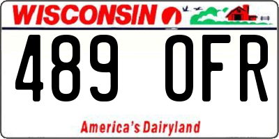 WI license plate 489OFR