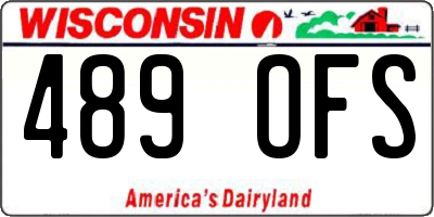 WI license plate 489OFS