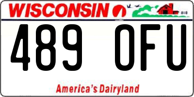 WI license plate 489OFU