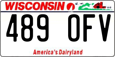WI license plate 489OFV