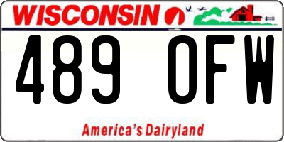 WI license plate 489OFW