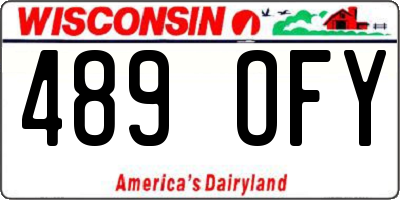 WI license plate 489OFY