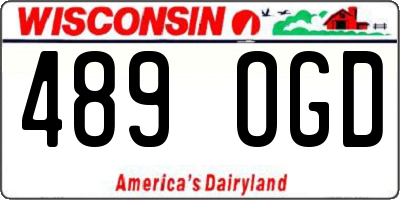 WI license plate 489OGD