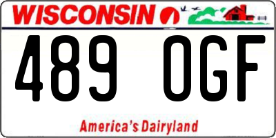 WI license plate 489OGF