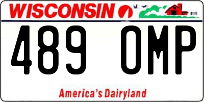WI license plate 489OMP