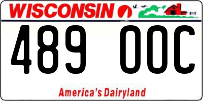 WI license plate 489OOC