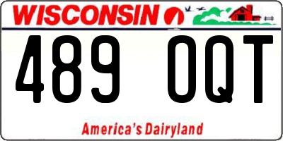 WI license plate 489OQT