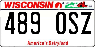 WI license plate 489OSZ