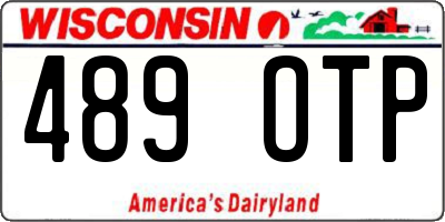 WI license plate 489OTP