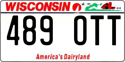 WI license plate 489OTT