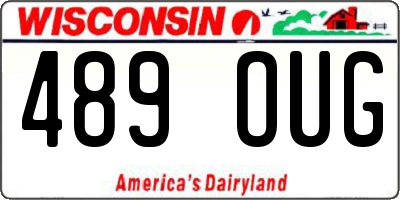 WI license plate 489OUG