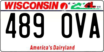 WI license plate 489OVA
