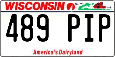 WI license plate 489PIP