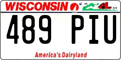 WI license plate 489PIU