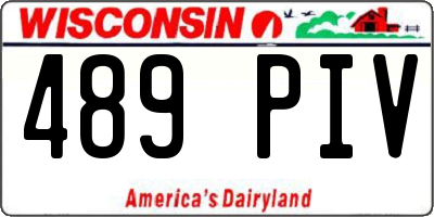 WI license plate 489PIV