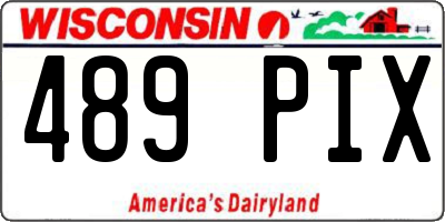 WI license plate 489PIX