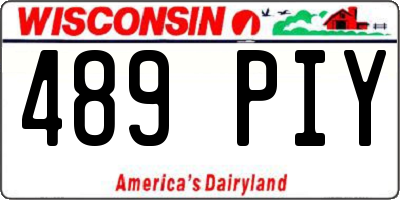 WI license plate 489PIY