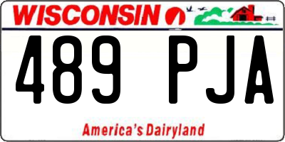 WI license plate 489PJA