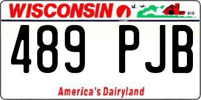 WI license plate 489PJB