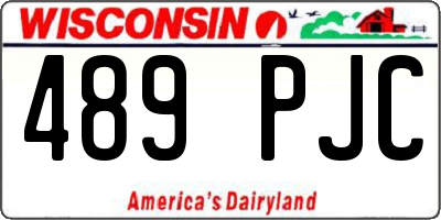 WI license plate 489PJC