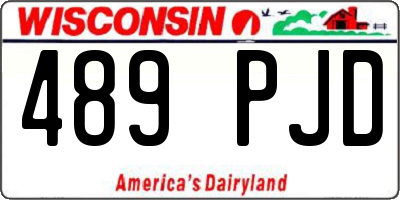 WI license plate 489PJD