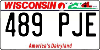WI license plate 489PJE