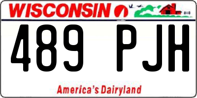 WI license plate 489PJH