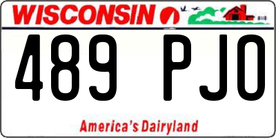 WI license plate 489PJO
