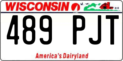 WI license plate 489PJT
