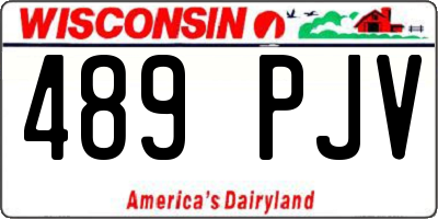 WI license plate 489PJV