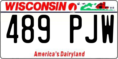 WI license plate 489PJW