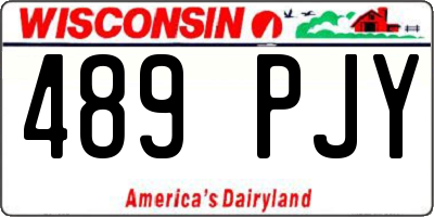 WI license plate 489PJY