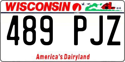 WI license plate 489PJZ