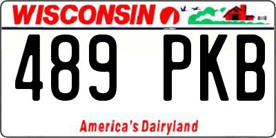 WI license plate 489PKB
