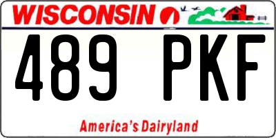 WI license plate 489PKF