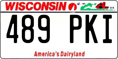WI license plate 489PKI