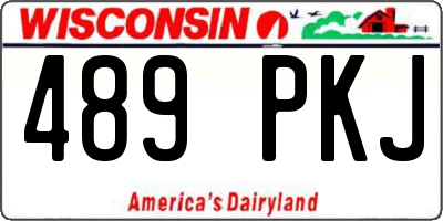 WI license plate 489PKJ