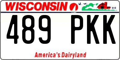 WI license plate 489PKK