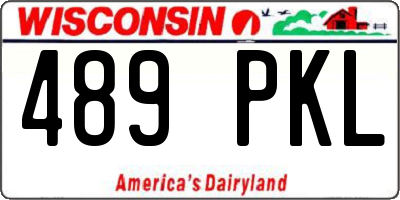 WI license plate 489PKL