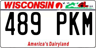 WI license plate 489PKM