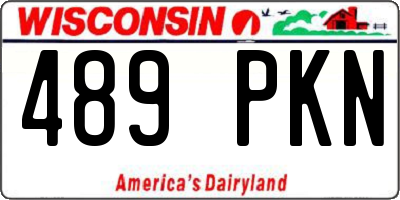 WI license plate 489PKN